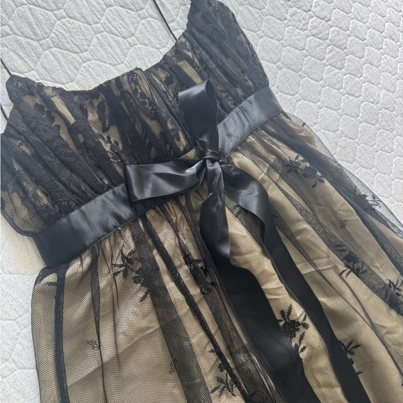 Zara Black and Tan Floral Midi Dress - Picture 4 of 6